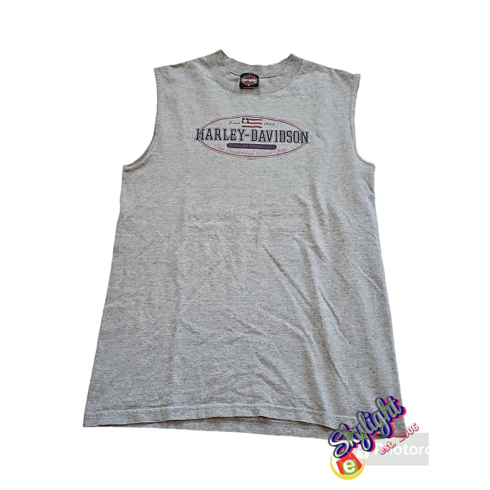 Harley Davidson Mens Vtg 2002 Sl Shirt Tank Las Vegas the‎ American Road Trip M